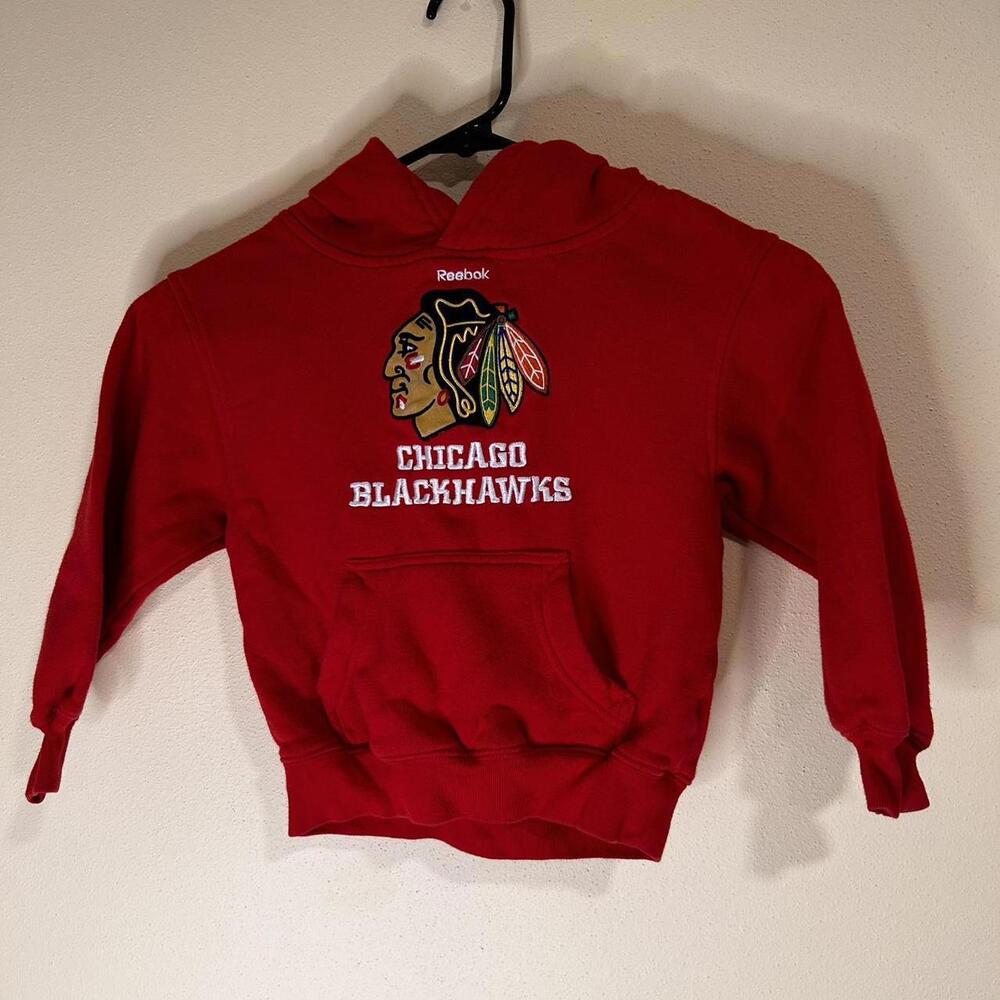Blackhawk Reebok‎ boys Red Hoodie size 4